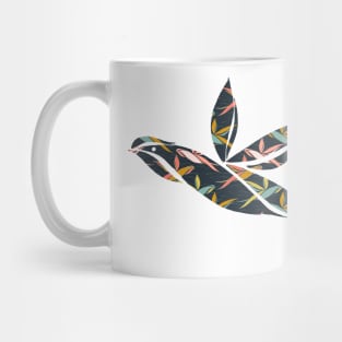 Spring Birds Flying Dark Teal Mug